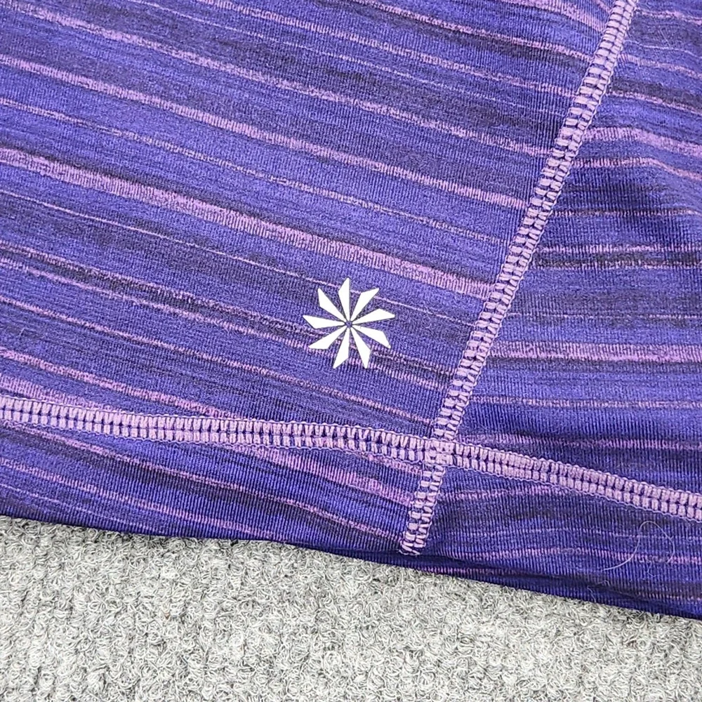 ATHLETA women's SKORT skirt‎ Relay Striped PURPLE golf tennis pickleball Size L